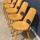 5 BAUMANN “MONDOR” light beech chairs