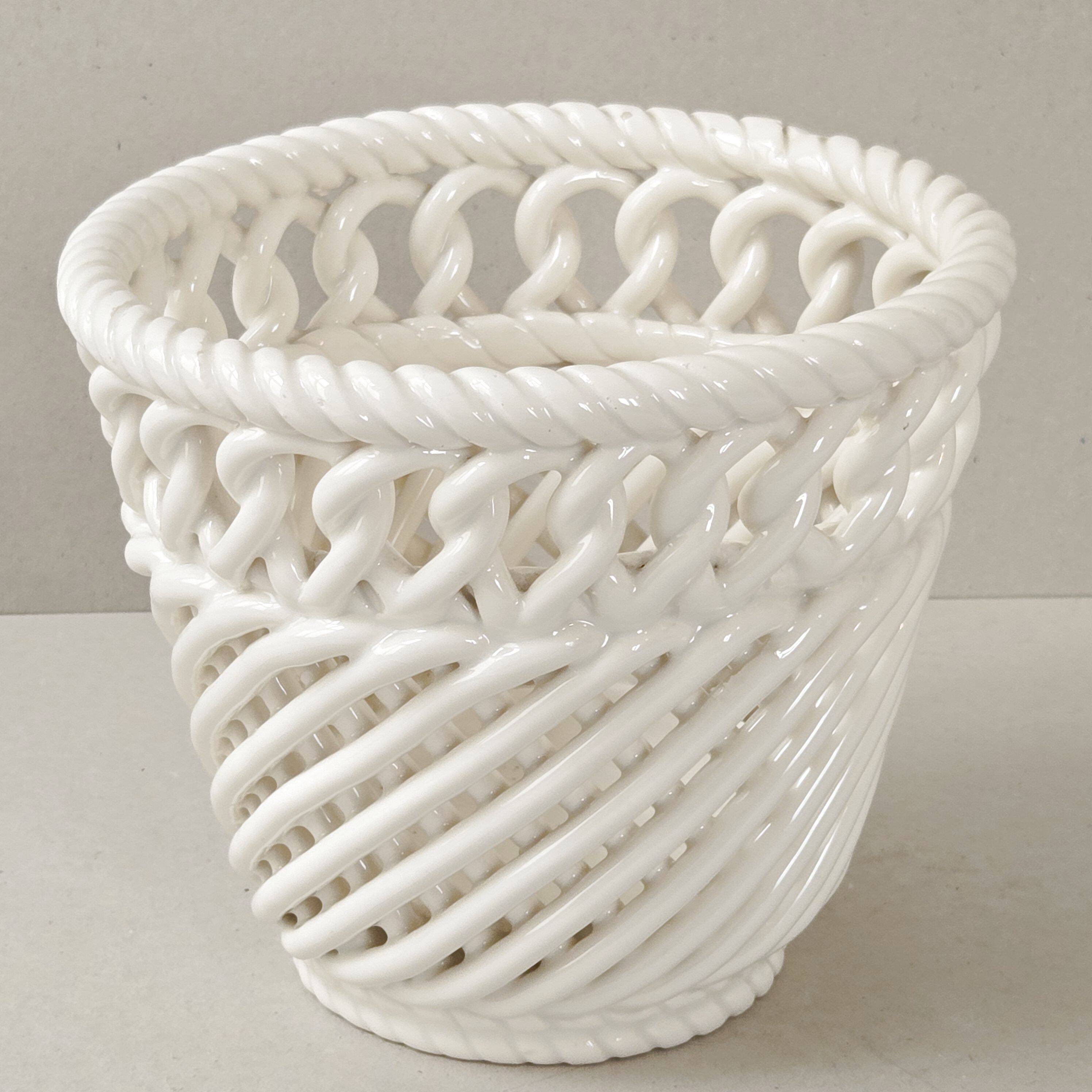 Bassano woven ceramic planter, 1960