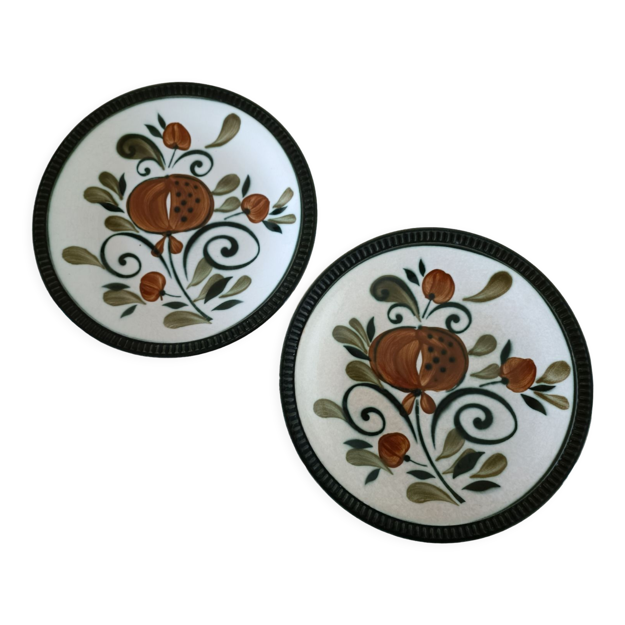 2 plates Argenteuil Boch La Louvière