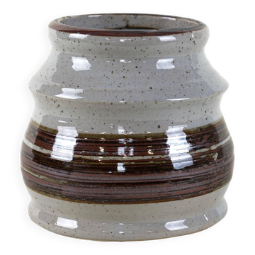 Grey ceramic vase, Danish design, 1960s, made in Denmark