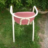 Souvignet pink design and skai chair