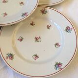 Five dessert plates flowered