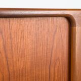 Buffet Hi-Fi danois en teck avec portes à tambour de Dyrlund, années 1970