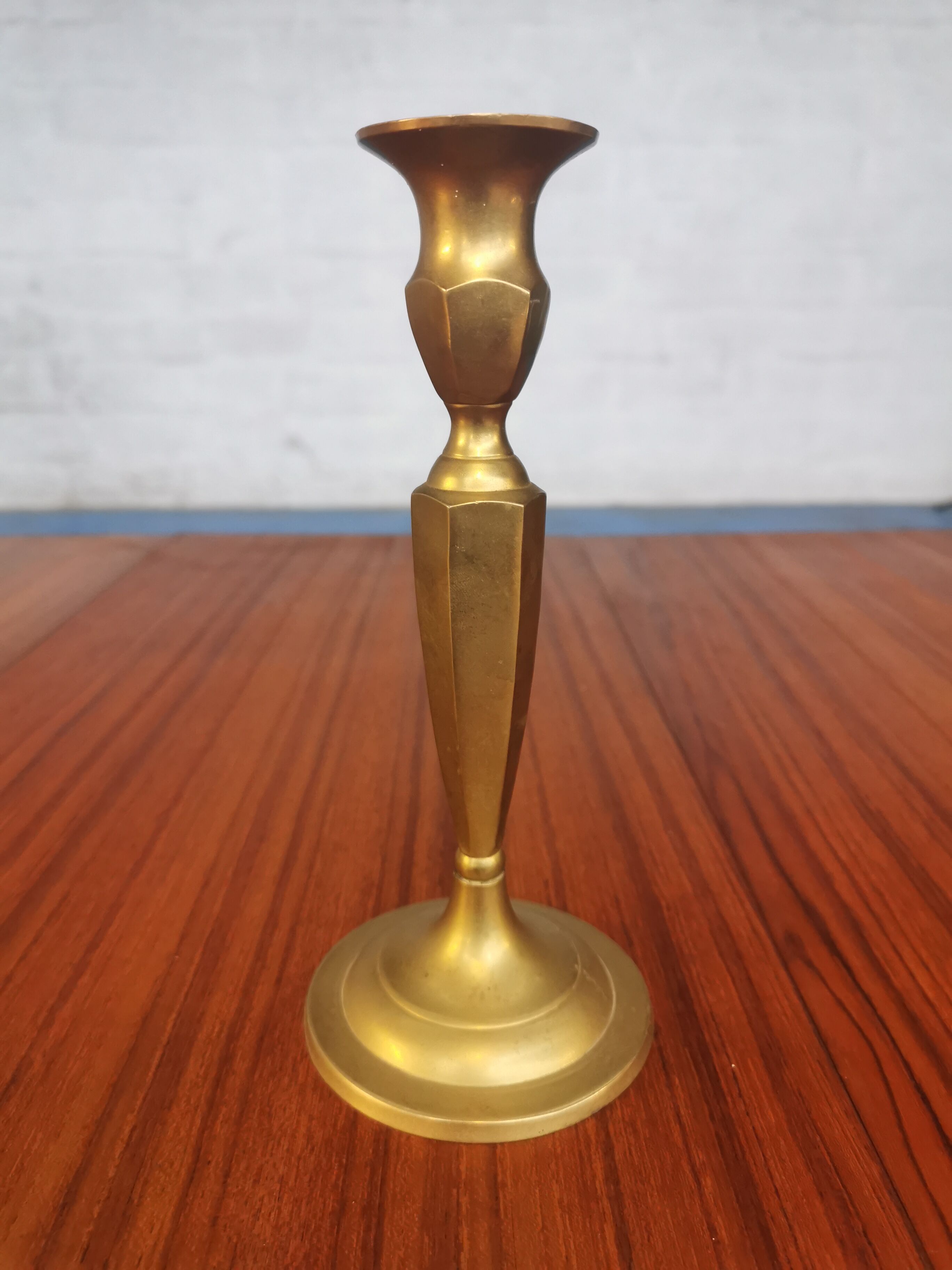 Antique brass candle holder