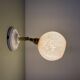 Vintage glass globe wall light from Clichy in pink.