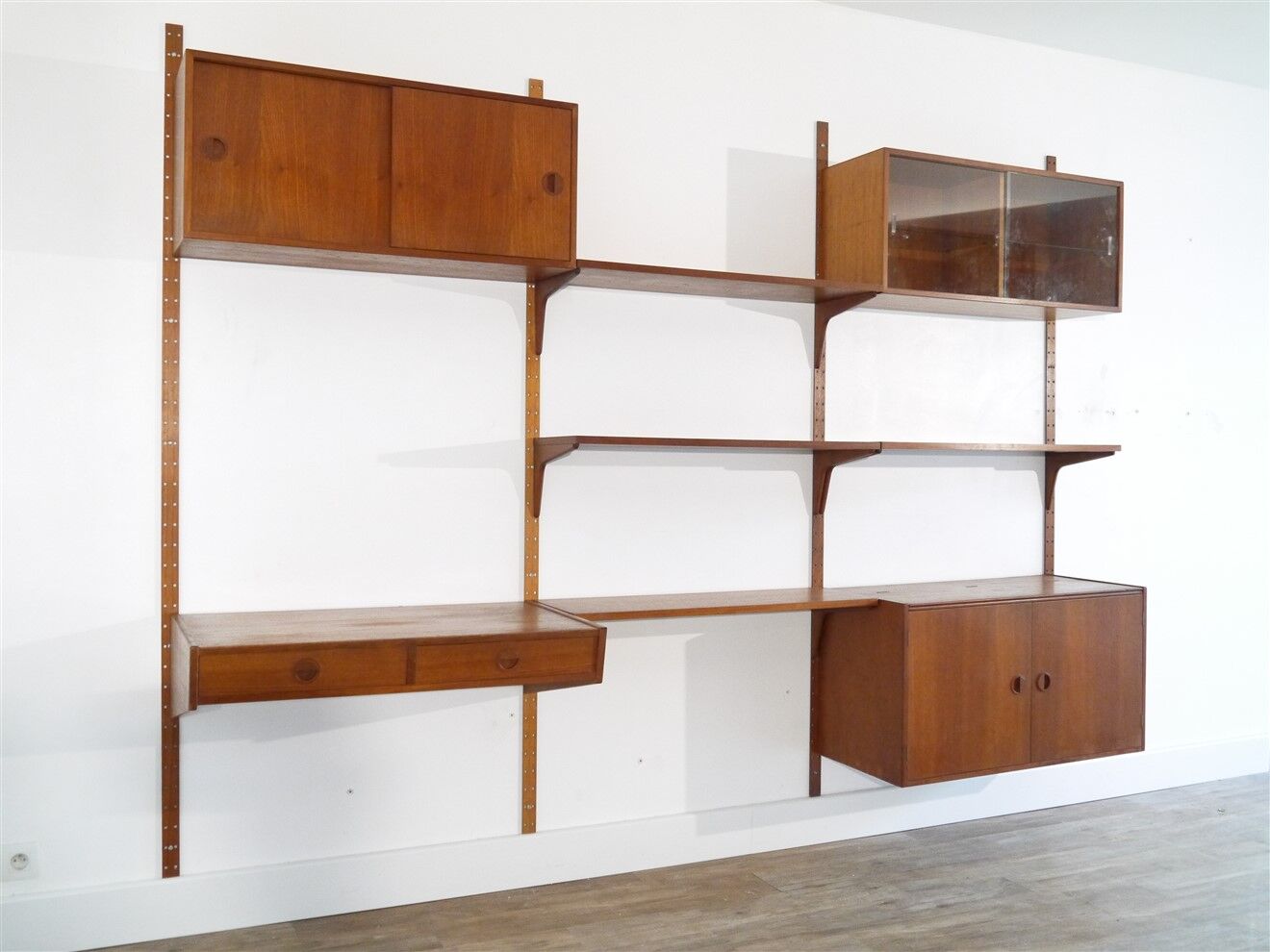 Danish teak shelf system by Rud Thygesen and Johnny Sorensen 1960