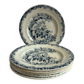 6 assiettes à dessert en terre de fer