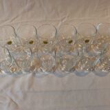 6 wine glasses and 6 vintage water glasses