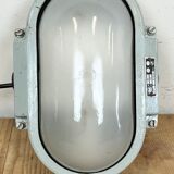 Industrial Cast Aluminium Wall Light with Milk Glass from Elektrosvit, 1970s