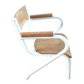 Chaise écolier enfant vintage métal et bois