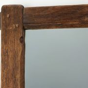 Antique oak rustic wall mirror, France ca. 1820