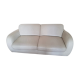 White leather sofa