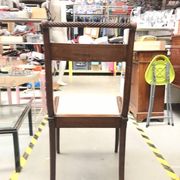 6 Art Nouveau chairs with brass marquetry