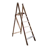 Dark wood 5-step stool