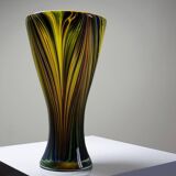 Missoni Murano "Peacock Feather" multi-colored vase from the 70s-80s