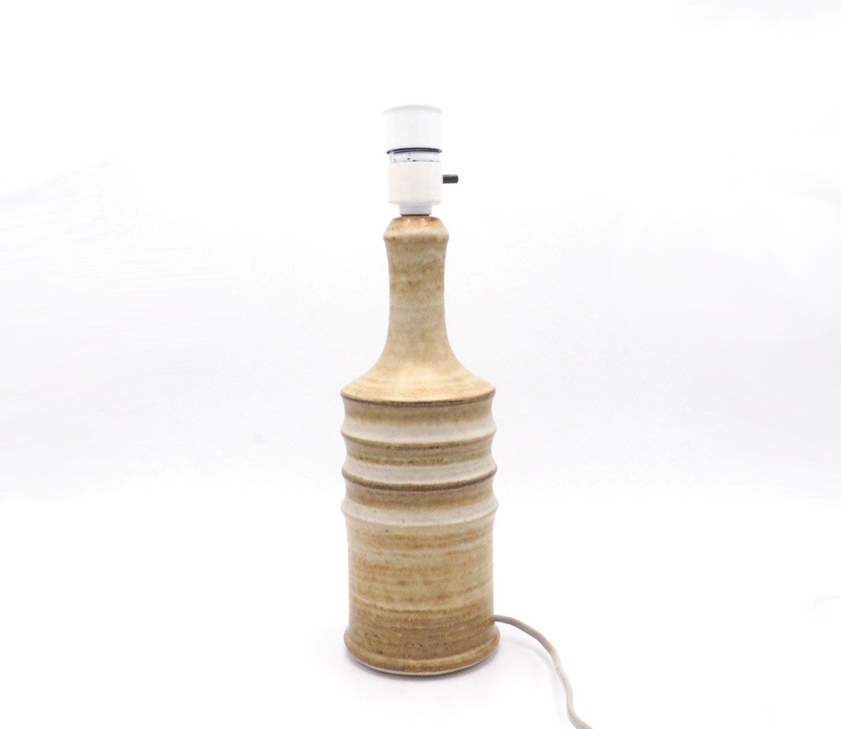 Vintage Ceramic Ecru Table Lamp Base from Søholm, 1960s