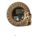 Miroir rond à décor de putti et floral