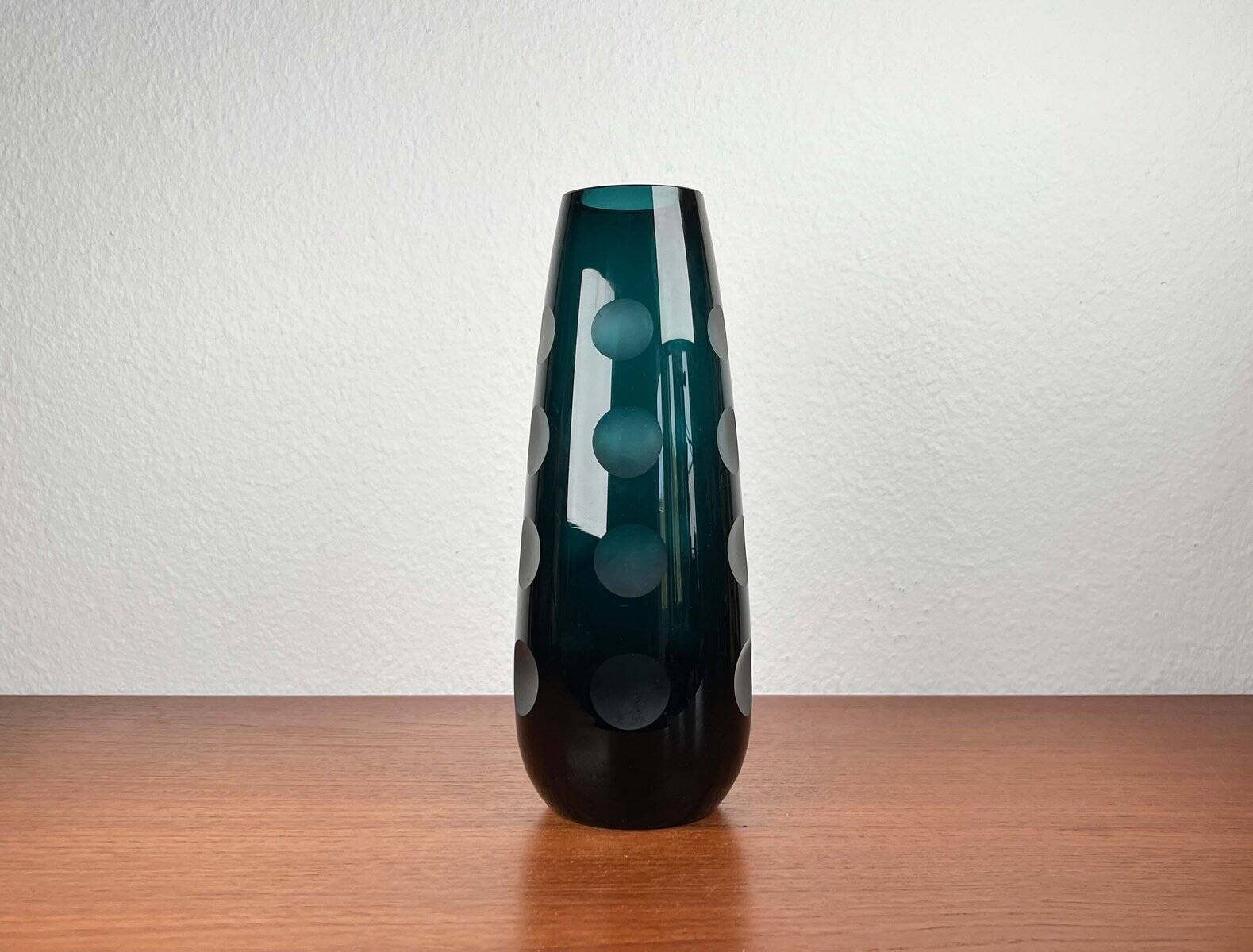 Mid-century German glass vase by Karl Friedrich Glas, 1960s.