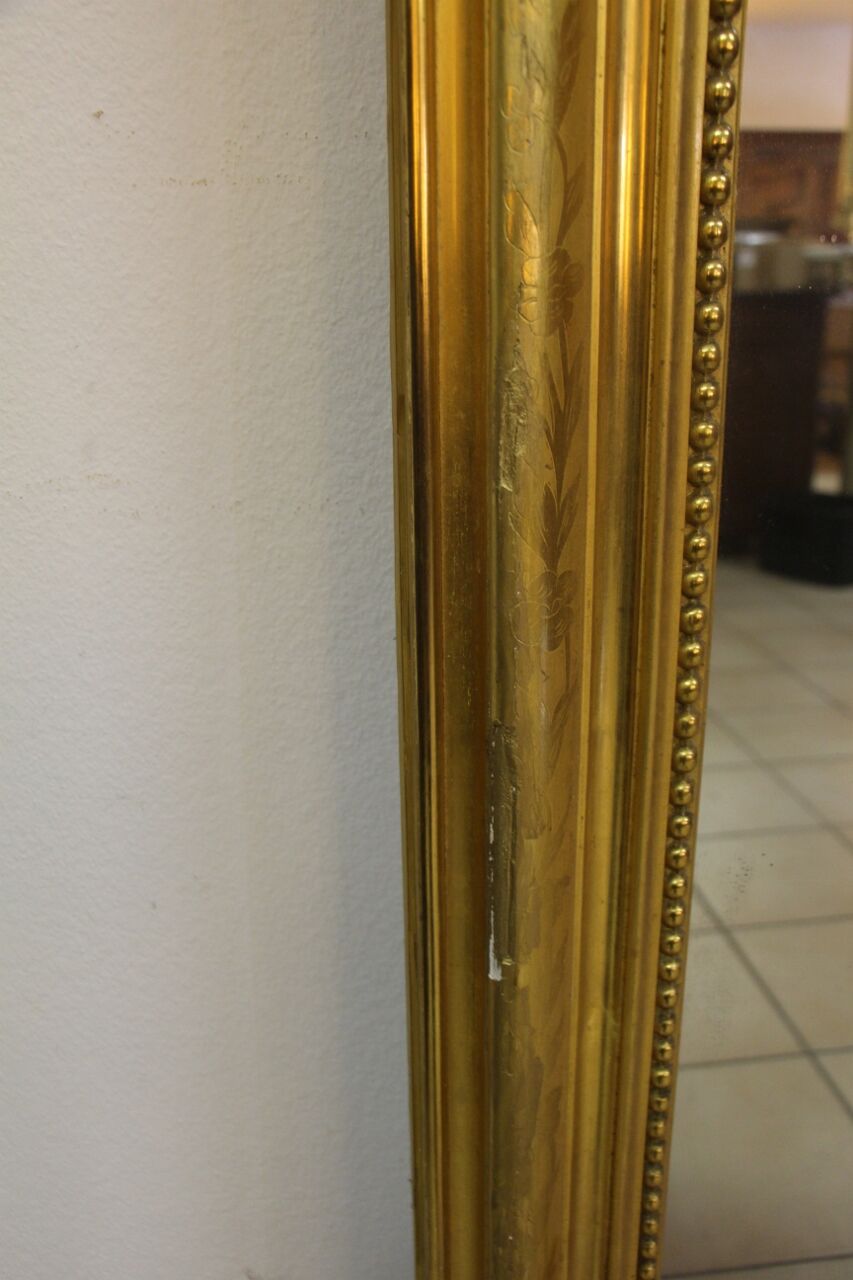 Golden mirror Louis Philippe 183x119cm