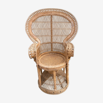 Emmanuelle armchair in rattan 1970