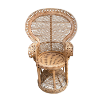 Emmanuelle armchair in rattan 1970