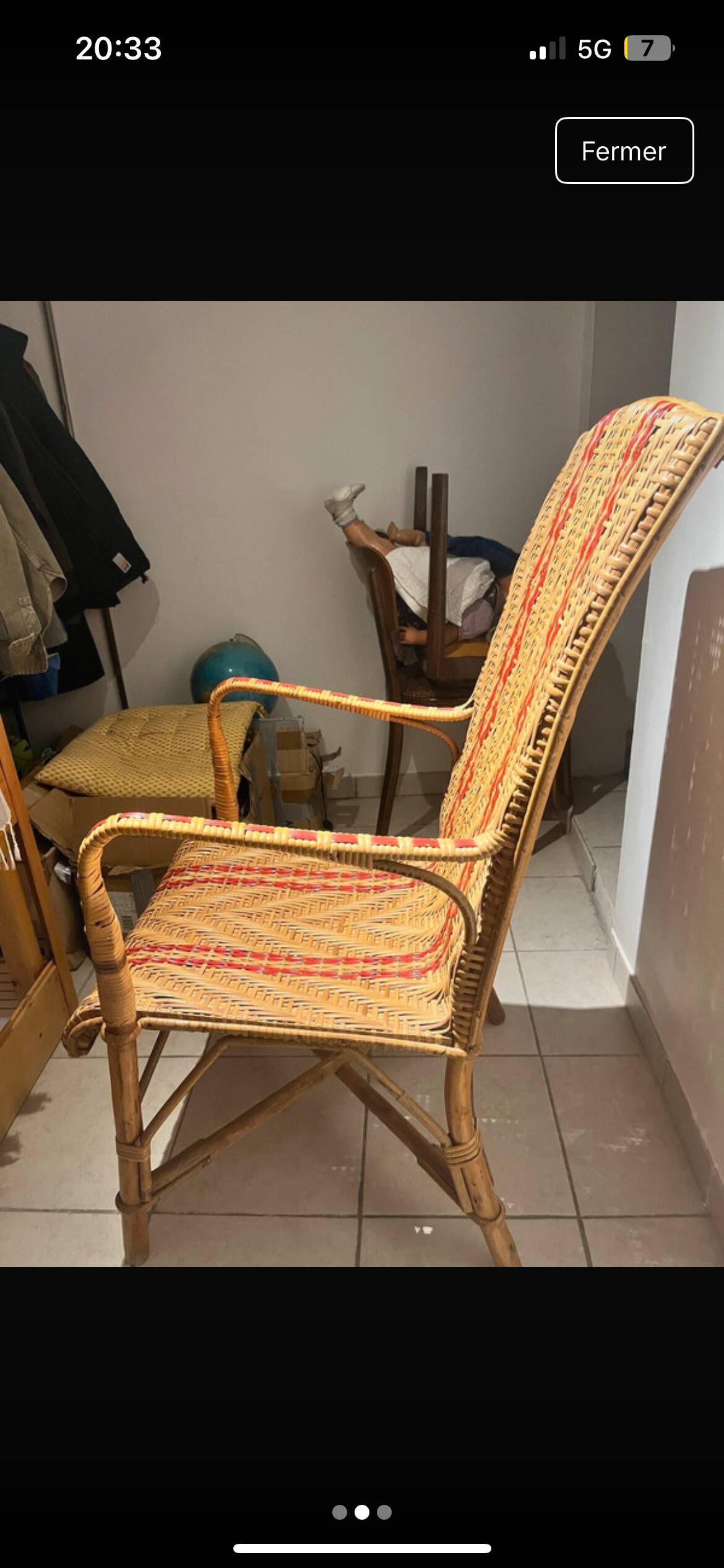 Authentic Parisian Bistro Chair – Maison Drucker/Gatti – Rattan and T