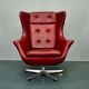 Leather swivel armchair from Up Závody , 1960s