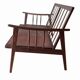 Vintage Scandinavian bench in solid beech from the 1950s with tapered legs.