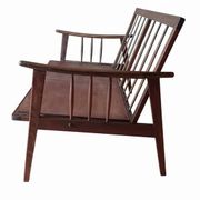 Vintage Scandinavian bench in solid beech from the 1950s with tapered legs.