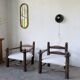 Miroir osier tressé Italie années 60 ovale