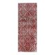Vintage Turkish Oushak Handmade Wool Cotton Pink Runner 76x200