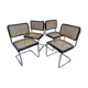 Suite 4 chairs cesca B32 Marcel Breuer vintage 1990