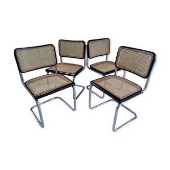 Suite 4 chairs cesca B32 Marcel Breuer vintage 1990