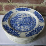 10 flat plates advertising porcelain pyroblan BP