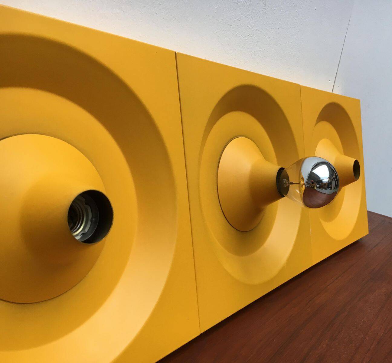 Wall lamp or ceiling light in metal by Klaus Hempel for Kaiser Leuchten, 1970s.