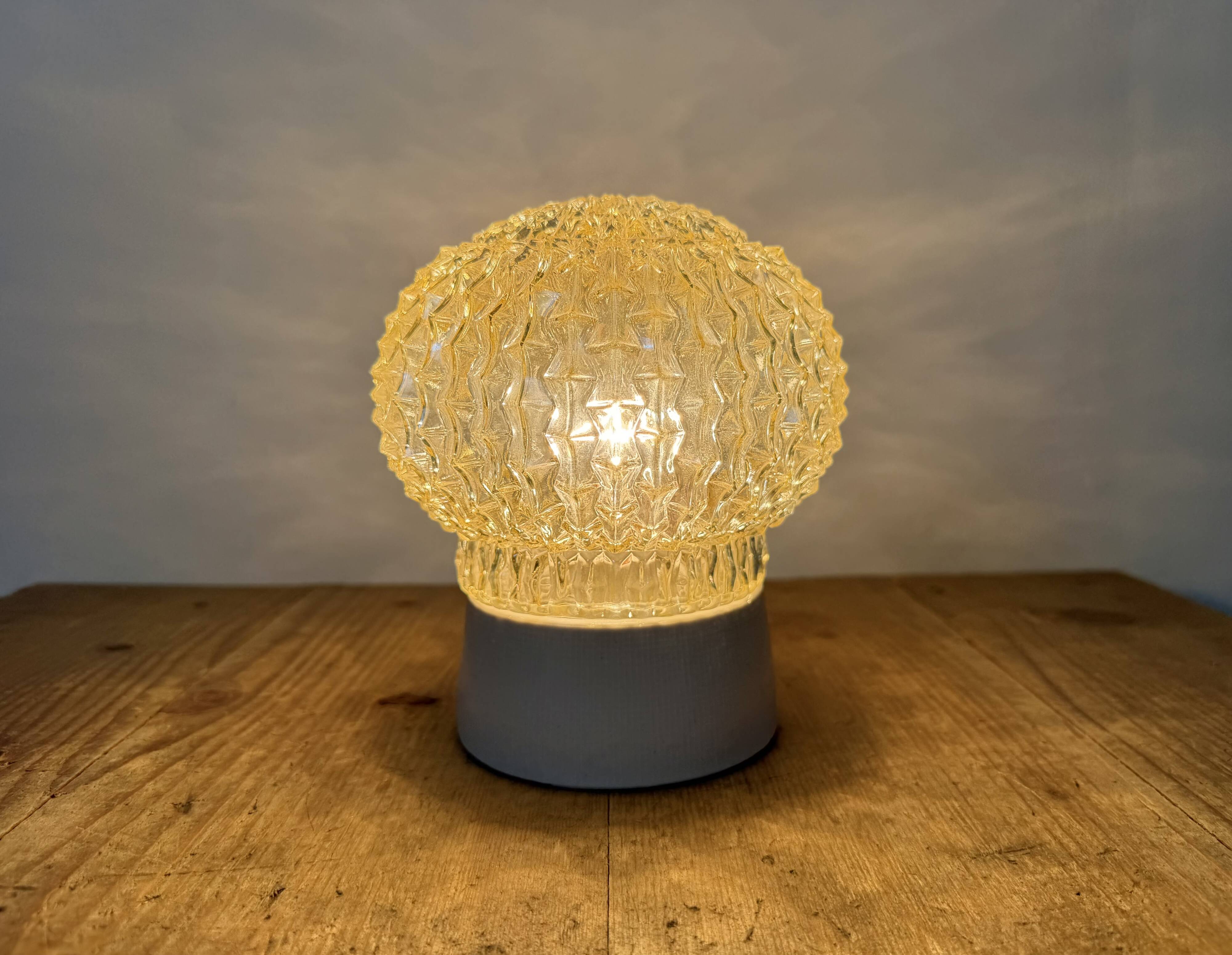 Vintage White Porcelain Ceiling Light, 1970s