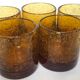 Set of 6 real Biot glass handmade