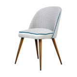 Chaise vintage pied de poule gris