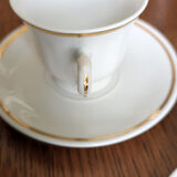 6 Yugoslav porcelain coffee cups - FP Zaječar - white and gilding