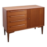 Teak sideboard met 4 lades en houten grepen, Bornhold