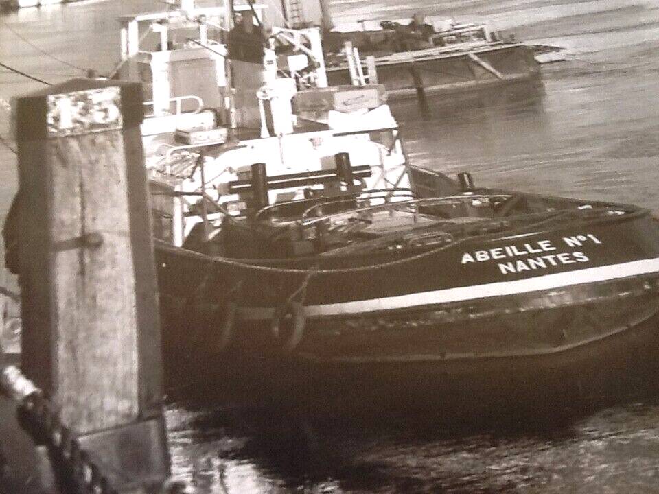 Old photograph Tugboat 1950s/1960s Abeille N°1 Nantes