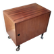Bar cabinet on wheels