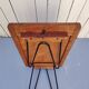 Folding side table, 50s design, trumpet legs, vintage