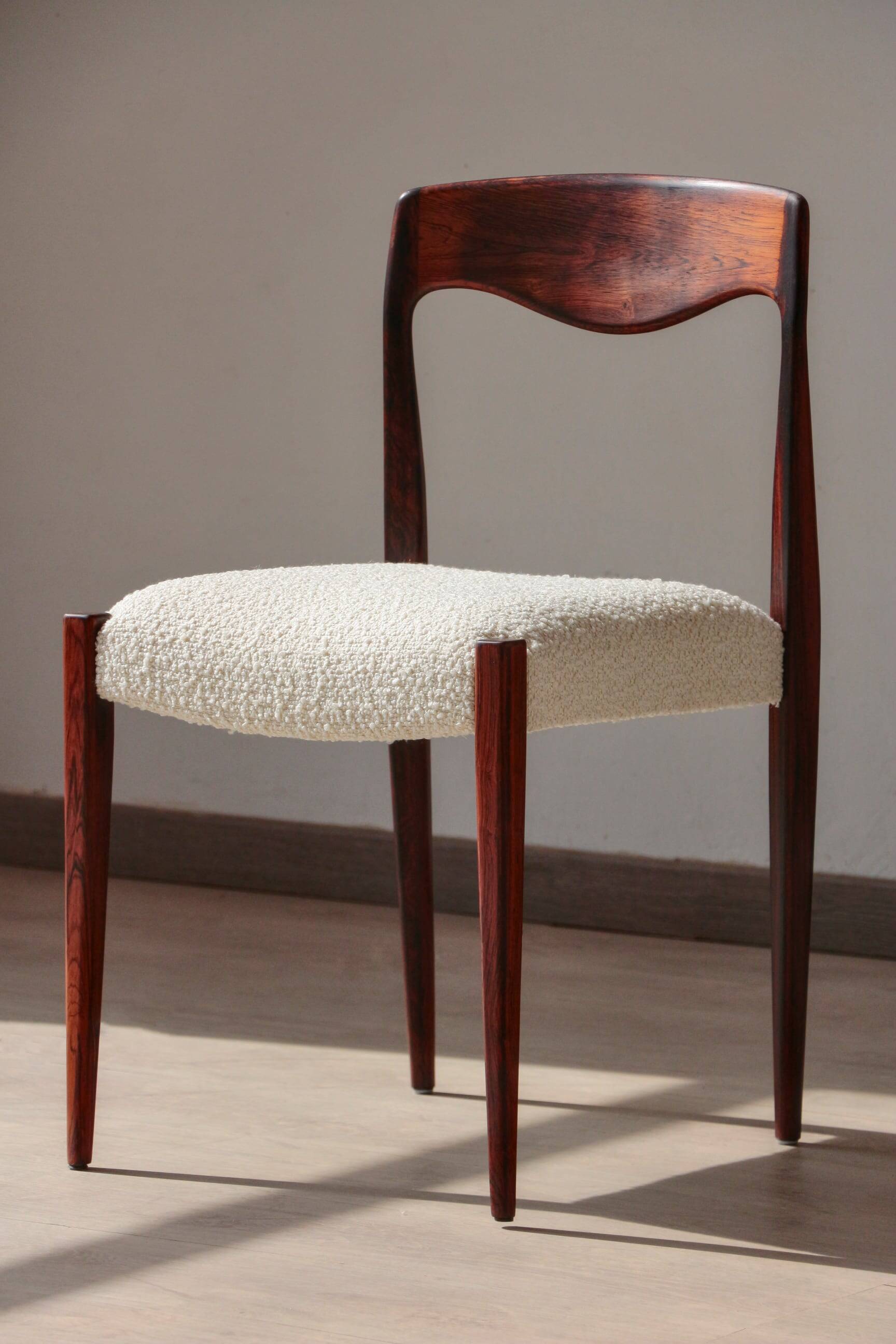 Set of 4 Scandinavian rosewood chairs – Otto Møller style | Vintage