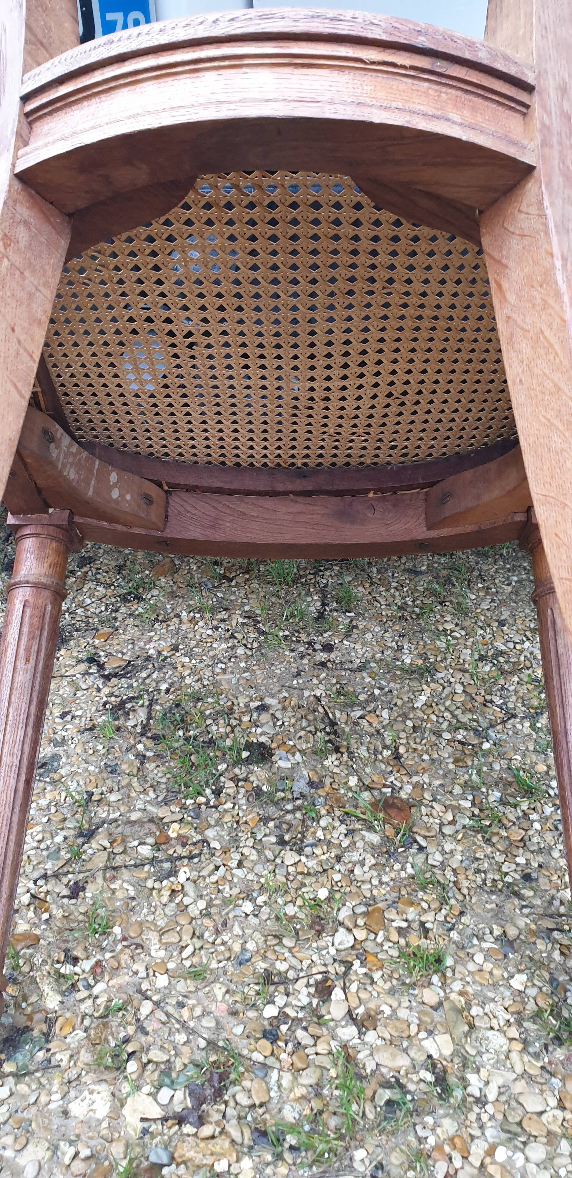 Louis XVI caned chair