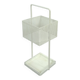 White metal vintage umbrella holder, umbrella stand