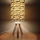 Tripod lamp wood pop Scandinavian | psychedelic print seventies