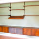 Midcentury Modular Rosewood Wall System by Kai Kristiansen for FM Møbler, 1960s. Set of 17.