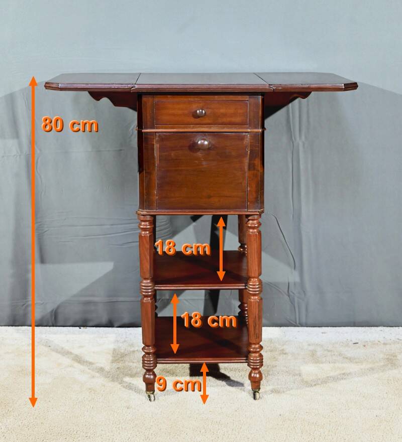 Small mahogany shuttered table, maison lemarchand, a. lemoine – mid-19th century