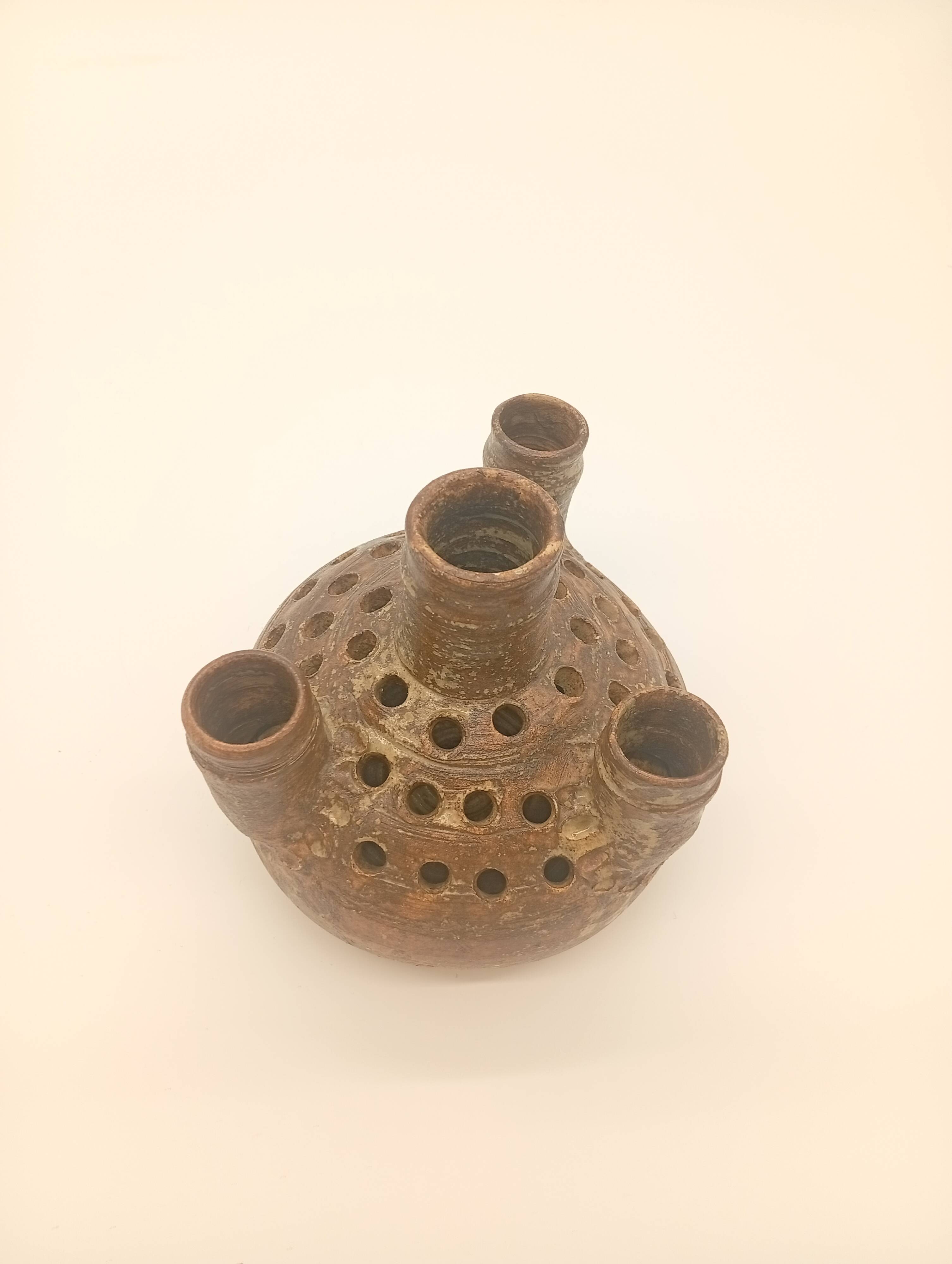 Vase Stoneware Multiple Fireplaces Pottery la Hulotte Caylus Ceramic Studio